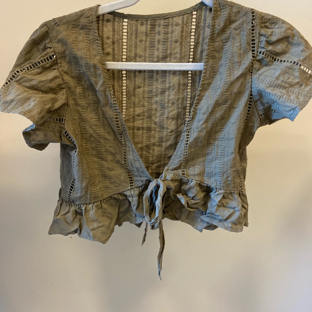 Army green tie top